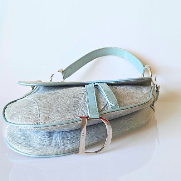 **SOLD** Dior Saddle Bag Lizard Print Embossed - Picture 6 of 13